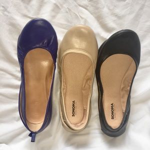3 pairs ballet flats 💙